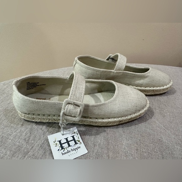 NEW Haute Hippie Cecily Women’s Shoes Espadrilles Beige  Size 6.5 Canvas - Picture 5 of 6
